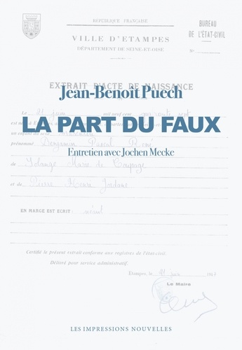 La Part du faux - Entretien avec Jochen Mecke