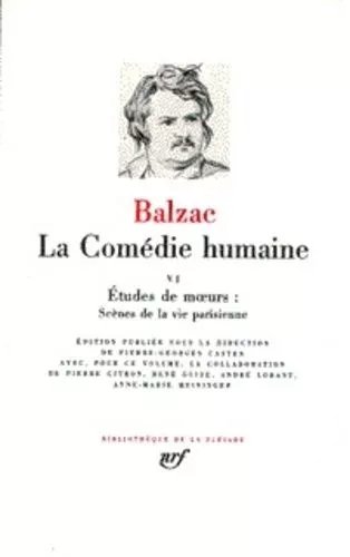 La Comédie Humaine Tome 6 - Etudes De Moeurs