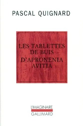 Les Tablettes De Buis D'apronenia Avitia
